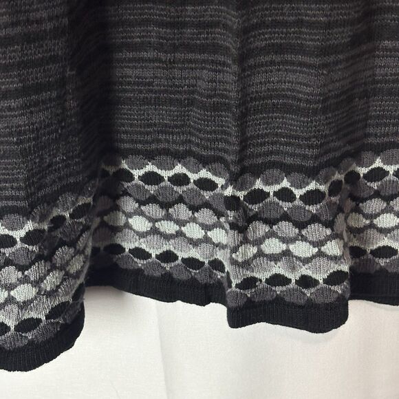 Decree Y2K Gray Black Babydoll Tunic Top Long Sleeve Sz Sm Fairy Grunge Coquette - Picture 4 of 8